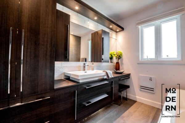 Salle de bain moderne avec lavabo élégant